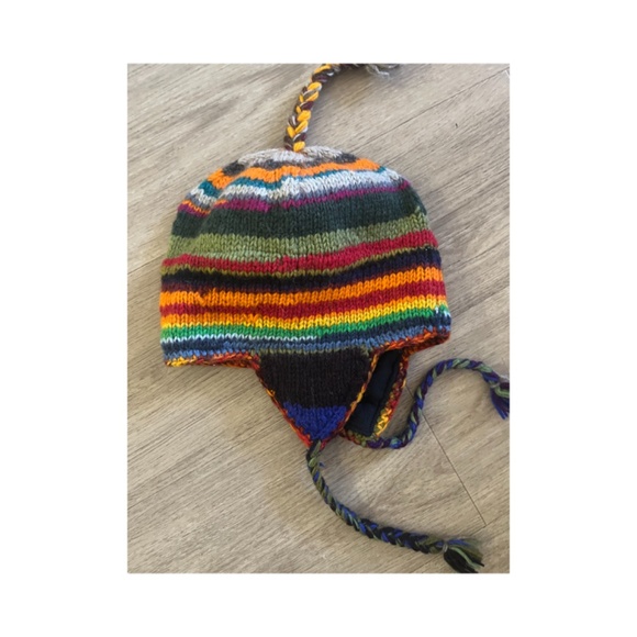 Colorful Yarn Wool Beanie Winter Cap Lined Cool Cat - Picture 2 of 4